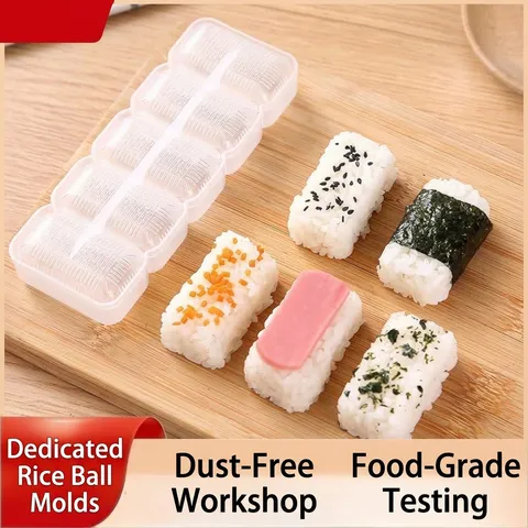 Stampo Commerciale per Polpette di Riso per Sushi a 5 Scomparti Plastica Trasparente DIY Onigiri Maker Strumento da Cucina