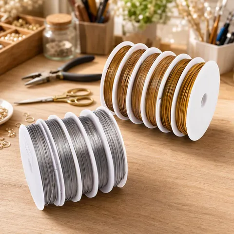 Stainless Steel Jewelry Wire For Beading DIY Craft Making Accessories Gold Silver Plated Shaping Wire Traction Cord Handmade Supplies