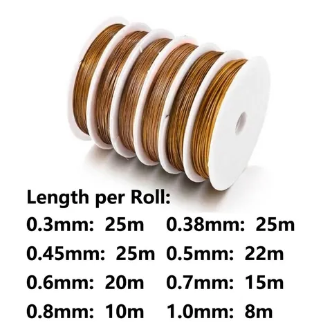 Stainless Steel Jewelry Wire For Beading DIY Craft Making Accessories Gold Silver Plated Shaping Wire Traction Cord Handmade Supplies
