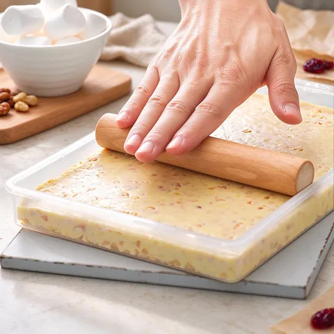 Forma Nougat kai Snowflake Crisp Ergaleio Psimimatos Plastiko Tray Silikonis Rolling Pin Kitchen Accessories