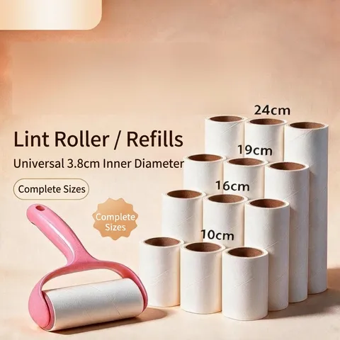 Rouleau Anti-Peluches Ménager Cœur de Rechange Papier Collant Déchirable Outil de Nettoyage de Poils d'Animaux pour Vêtements Poussière