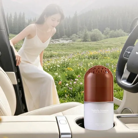 Car Solid Balm Air Freshener Aromatherapy Glass Bottle Deodorizer Plant Extract Fragrance Vehicle Interior Ornament Balm