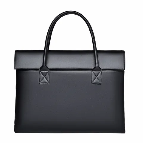 Uomini Donne Business Pendolarismo Valigetta per Portatile Grande Capacità Pelle PU Borsa a Mano Tinta Unita Ufficio Borsa per Computer
