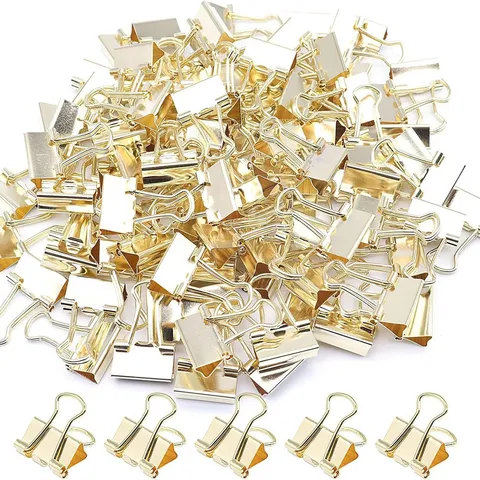 Black Metal Binder Clips Assorted Sizes Long Tail Paper Clips Heavy Duty Office Stationery Document Clamps School Supplies