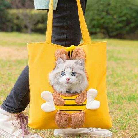 Portable Breathable Pet Travel Bag Large Capacity Foldable Cat Carrier Outdoor Puppy Backpack Shoulder Bag Pet Supplies