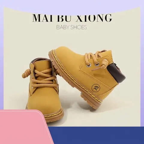 Bottines Martin pour Tout-petits Style Britannique Filles Garçons Cuir Microfibre Antidérapant Avec Fermeture Éclair Latérale Automne
