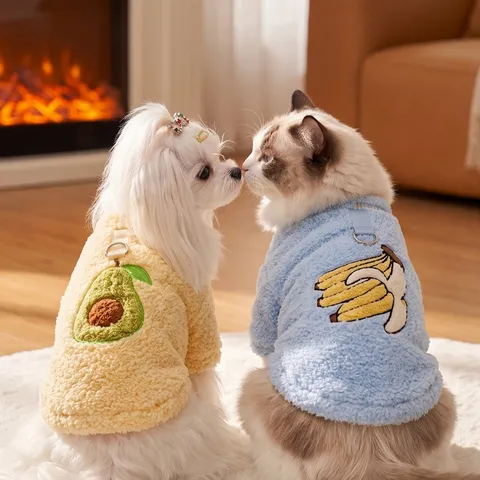 Autumn Winter Pet Dog Warm Vest Fleece Cotton Clothes Cute Bear Design Puppy Apparel