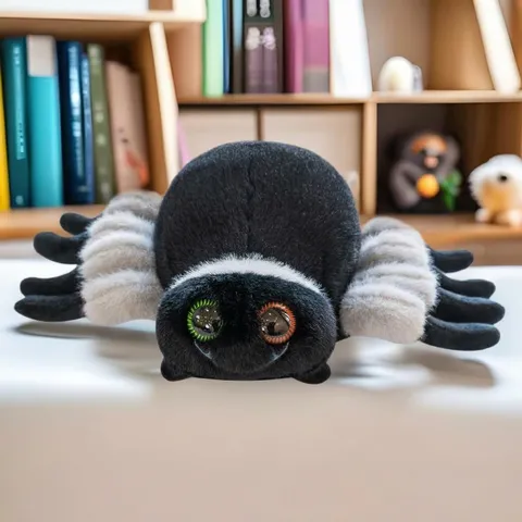 Cute Big Eye Spider Plush Toy Stuffed Animal Doll Funny Cartoon Spider Figure Soft Pillow For Home Decor Gift