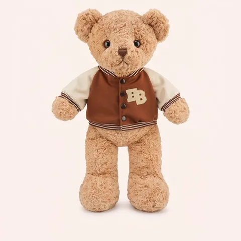 Carino Orsacchiotto di Peluche Imbottito Peluche Con Uniforme da Baseball Morbida Bambola di Animale Regalo di Compleanno
