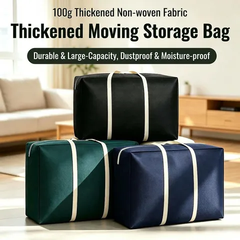 Large Capacity Non Woven Quilt Storage Bag Waterproof Moisture Proof Clothes Blanket Organizer Dormitory Moving Packing Bag