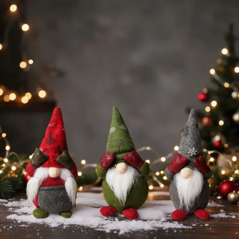 Weihnachts Wichtel Plüschpuppe Stoff Filz Gesichtsloser Nordischer Tomte Gonk Hände Über Den Augen Schreibtisch Tischdeko