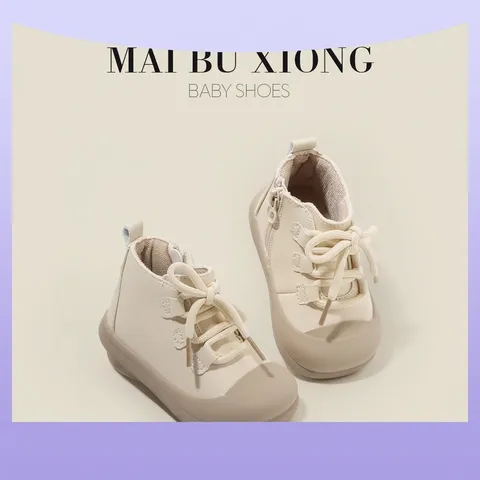 Säugling Kleinkind High Top Lernlaufschuhe Für Jungen Mädchen Rutschfest Gummisohle Superfaser Leder Sneaker Baby Freizeitschuhe