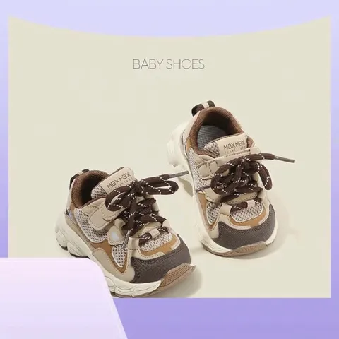 Zapatillas Deportivas para Bebés Niñas Niños Malla Transpirable Cuero de Microfibra Patchwork Zapatos de Papá Antideslizante Primeros Pasos