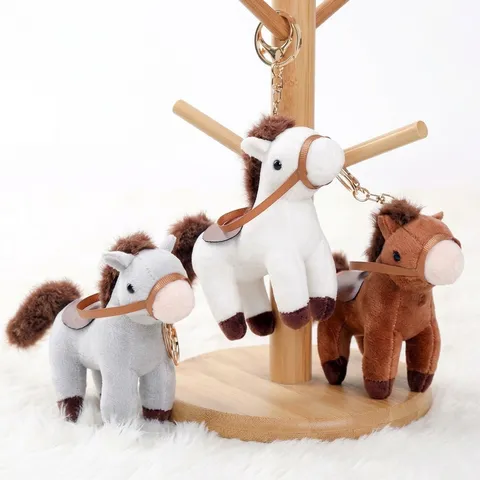 Carino Cartone Animato Peluche Pony Borsa Pendente Animale Imbottito Cavallo Bambola Peluche Portachiavi Giocattolo Per Donne Ragazze Regalo