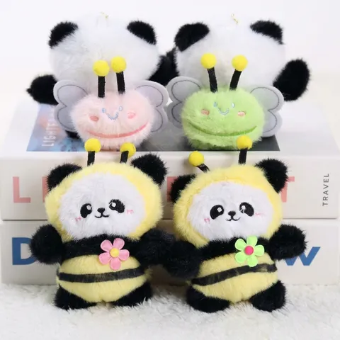 Simpatico Panda Ape Peluche Pendente Peluche Bambola Morbido Cartone Animato Borsa Fascino Portachiavi Accessori Regalo