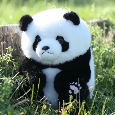 Cute Giant Panda Polyester Plush Toy Simulation Sitting Stuffed Animal Doll Soft Baby Companion Gift