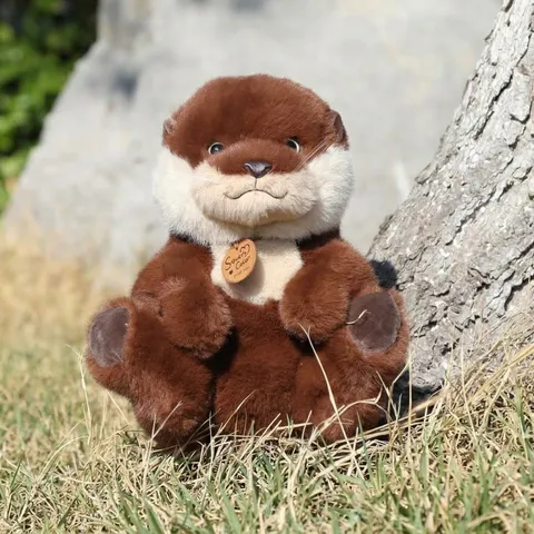 Cute Simulation Otter Plush Toy Stuffed Animal Doll Sitting Lying Otter Pillow Soft Cushion Kids Birthday Gift
