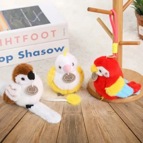 Simpatico Pappagallo Peluche Ciondolo Borsa Cartone Animato Animale Bambola di Peluche Braccialetto Slap Regalo Bambini
