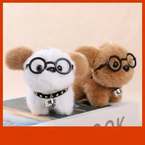 Süßer Welpe Plüschtier Anhänger Cartoon Hund Geflügeltes Stofftier Schlüsselanhänger Taschenanhänger Weiche Puppe Geschenk