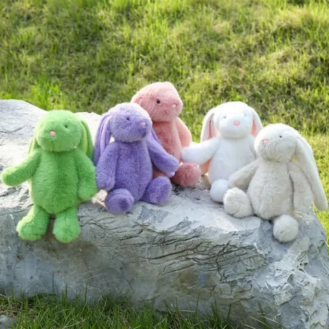Cute Bunny Plush Toy Stuffed Animal Soft Long Ear Rabbit Doll Cute Sleeping Pillow For Girls Festival Gift