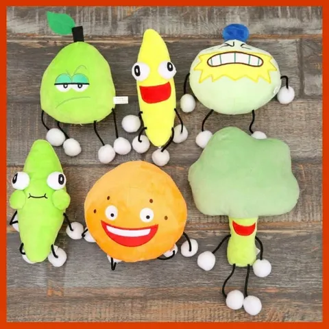 Süßes Obst und Gemüse Plüschtier Cartoon Lustiger Ausdruck Plüschpuppe Weiches Begleitschlafspielzeug für Kinder