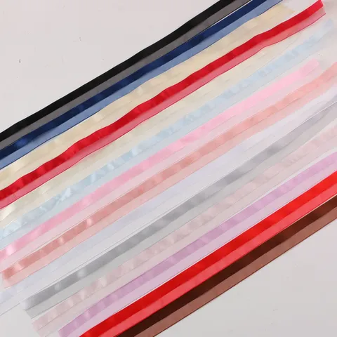 Material de Embalaje de Regalo DIY Hecho A Mano Cinta De Flor Medio Satinado Medio Malla Cinta Decorativa De Manualidades