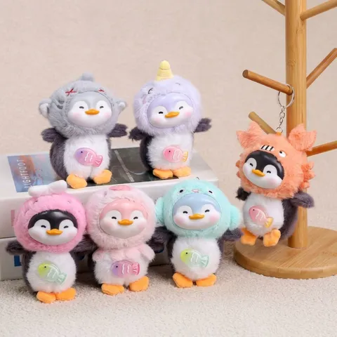 Carino Pinguino In Peluche Vinile Ciondolo Portachiavi Morbido Bambola Animale Borsa Appendere Ornamento Cartone Animato Giocattolo Regalo Di Festa