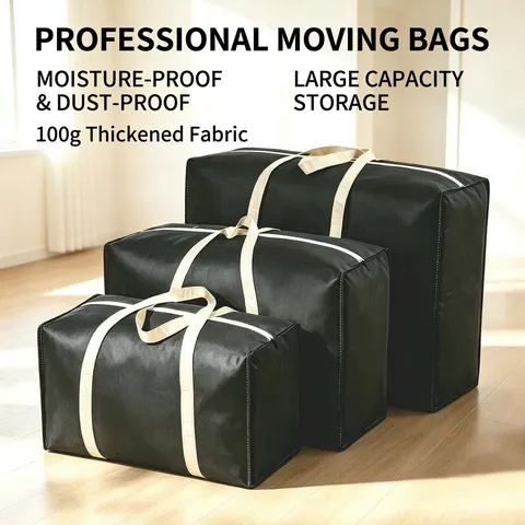 Large Capacity Storage Bag Waterproof Thickened Quilt Blanket Organizer Portable Travel Luggage Packing Bag With Sturdy Handles