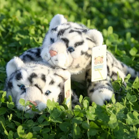 Juguete de Peluche de Leopardo de las Nieves Simulación Muñeca Animal