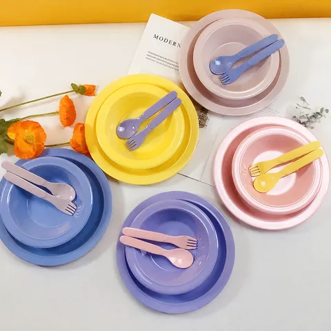 Französischer Stil Melamin Dessert Gabel Löffel Set Koreanische Ins Einfache Dopamin Farbe Süßigkeiten Besteck Für Obst Kuchen Fotorequisiten
