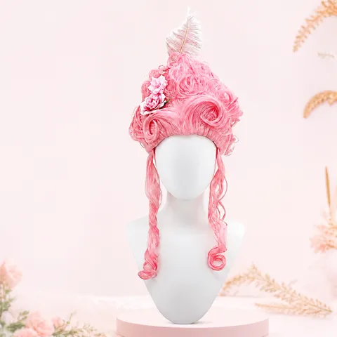 Europese Bloem Hof Barok Knot Pruik Halloween Oude Kasteel Prinses Podium Marie Antoinette Retro Adelijke Cosplay Pruik