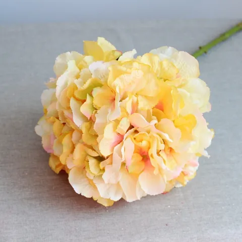 European Style Artificial Hydrangea Silk Flower Branch Fake Floral Bouquet For Home Wedding Decor Window Display