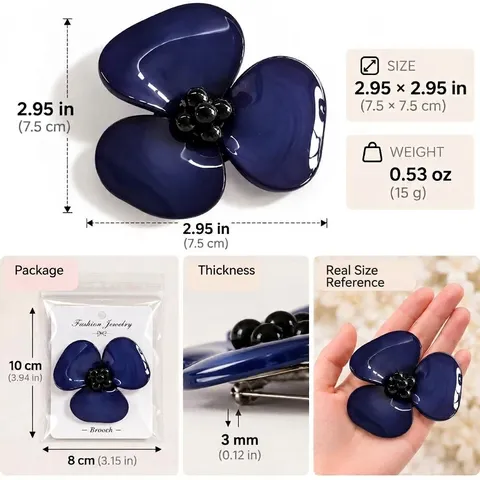 Übergroße Blumenbroschen Für Damen Aus Acrylharz Kamelien Floral Corsage Anstecknadel Für Anzüge Pullover Hochzeit Party Schmuck