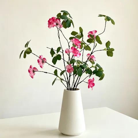 Artificial Silk Flower Bell Flower Branch Fake Plant Greenery For Home Hotel Wedding Interior Floral Arrangement
