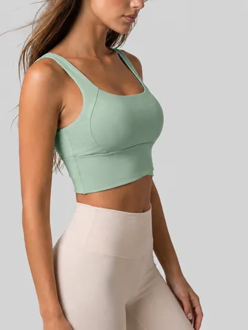 Women Criss-Cross Sports Bra Shockproof Polyester Spandex Yoga Vest Top For Fitness Running Gym Training Solid Color