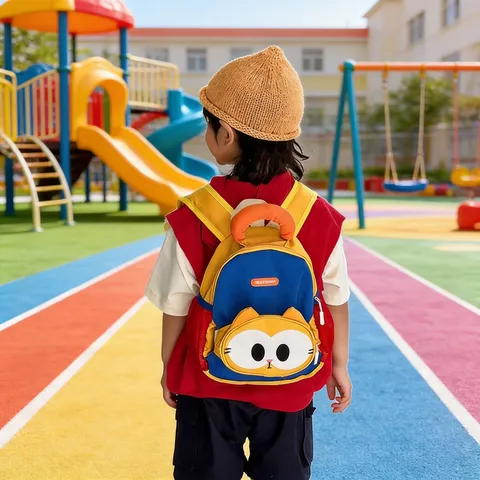 Kinder Süße Cartoon Tier Schultasche Leichte Nylon Kleinkind Buch Tasche