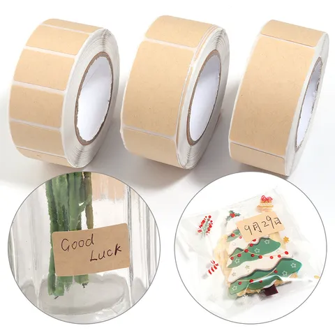 Self Adhesive Jewelry Price Tags Dumbbell Shape Paper Labels Blank Sticker Tape For Ring Bracelet Display Wrapping Organizers
