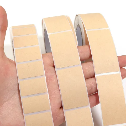 Self Adhesive Jewelry Price Tags Dumbbell Shape Paper Labels Blank Sticker Tape For Ring Bracelet Display Wrapping Organizers
