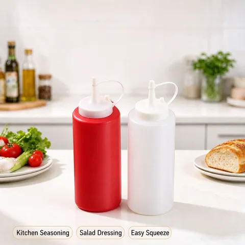 Πλαστικά Μπουκάλια Συμπίεσης για Dressing Σαλάτας Μαρμελάδα Δοχείο Σάλτσας Κουζίνας