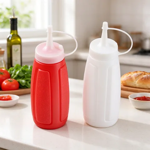 Πλαστικά Μπουκάλια Συμπίεσης για Dressing Σαλάτας Μαρμελάδα Δοχείο Σάλτσας Κουζίνας