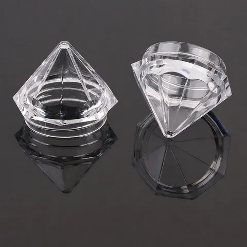 Transparent Diamond Shape Plastic Storage Box Mini Jewelry Box DIY Accessories Organizer Container For Small Items