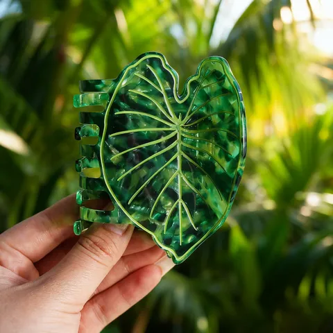 Creative Cellulose Acetate Hair Claw Ginkgo Leaf And Frog Design Hair Clip For Women Decorative Hair Accessories