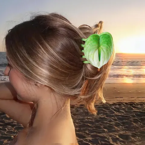 Creative Cellulose Acetate Hair Claw Ginkgo Leaf And Frog Design Hair Clip For Women Decorative Hair Accessories