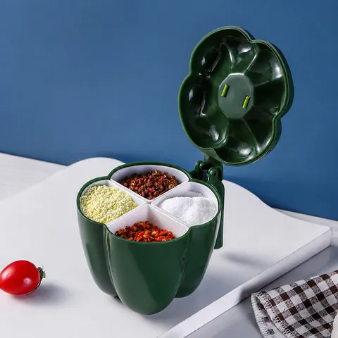Creative Pepper Shaped Seasoning Box Plastic Kitchen Spice Jar Container Salt And Cumin Bottle Set Storage Organizer Home