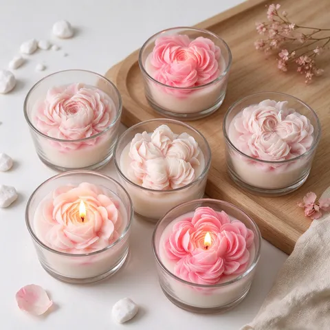 3D Flower Silicone Mold For Peony Rose Ranunculus Cake Decorating DIY Candle Soap Plaster Resin Craft Making Baking Tool