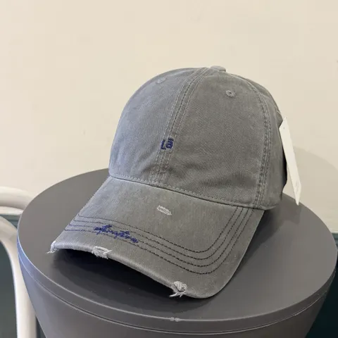 Casquette de Baseball en Coton Lavé avec Lettre Brodée pour Femmes Hommes Style Rétro Vieilli Réglable Décontracté Soleil