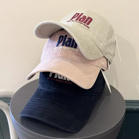 Casquette de Baseball en Coton Lavé Soft Top Homme Femme Style Coréen Broderie Lettre Rétro Décontracté Ajustable Protection Solaire