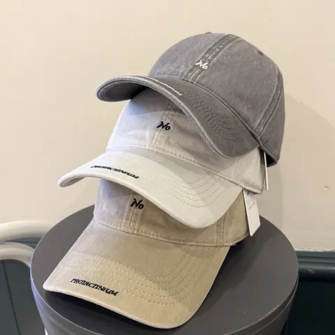 Casquette de Baseball Décontractée en Coton Brodée Unisexe Réglable Chapeau de Soleil Lettres Bord Incurvé Mode Sport