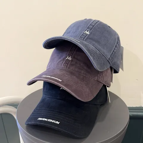 Casquette de Baseball Décontractée en Coton Brodée Unisexe Réglable Chapeau de Soleil Lettres Bord Incurvé Mode Sport