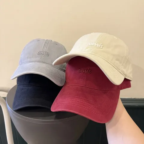 Casquette de Baseball Décontractée à Broderie de Lettres pour Femmes Calotte Souple Réglable en Coton Lavé Protection Solaire Fashion Dad Hat